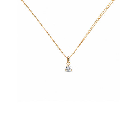 MARGOVA Born To Shine recycled 14k yellow gold April birthstone pendant charm featuring a 3mm natural gemstone.