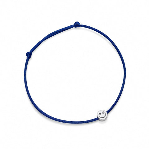 THE GOLDEN ONE - 14k white gold smiley bracelet